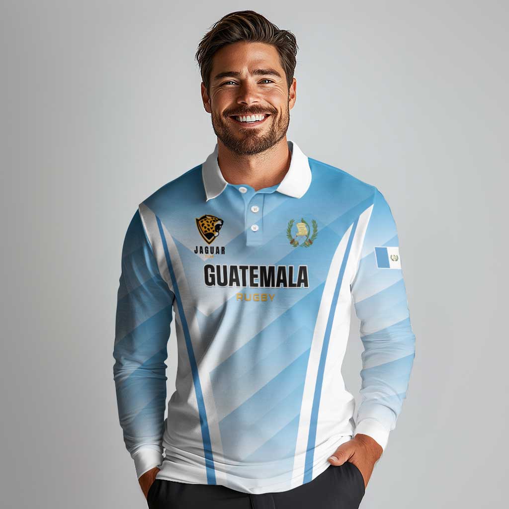 Custom Rugby Guatemala Long Sleeve Polo Shirt Jaguares Go Champions
