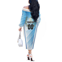Custom Rugby Guatemala Off The Shoulder Long Sleeve Dress Jaguares Go Champions