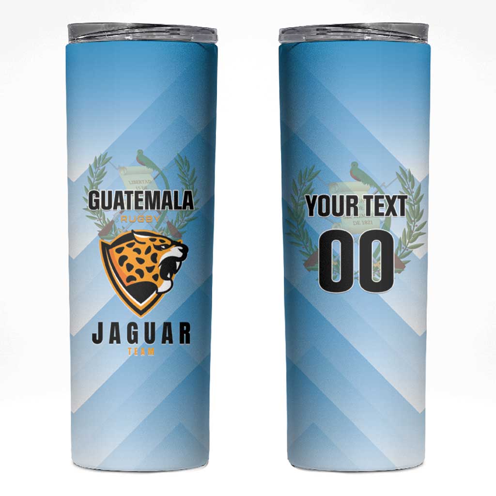 Custom Rugby Guatemala Skinny Tumbler Jaguares Go Champions