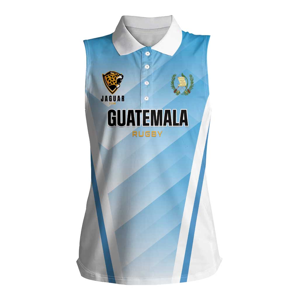 Custom Rugby Guatemala Women Sleeveless Polo Shirt Jaguares Go Champions
