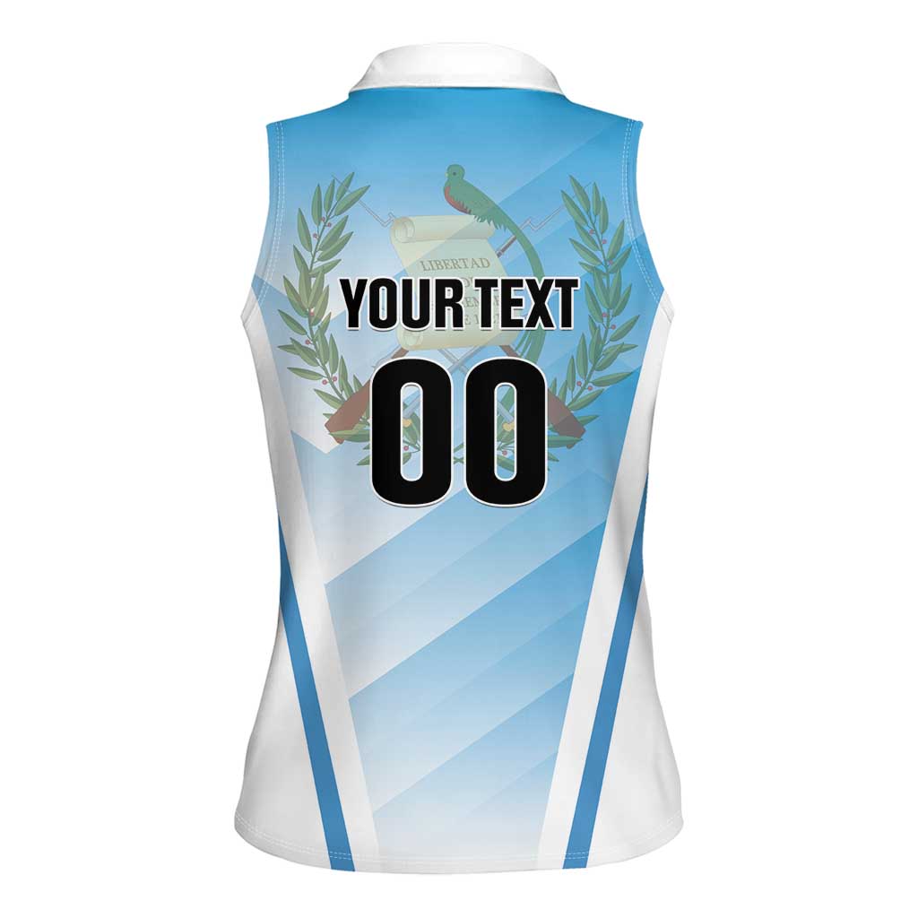 Custom Rugby Guatemala Women Sleeveless Polo Shirt Jaguares Go Champions