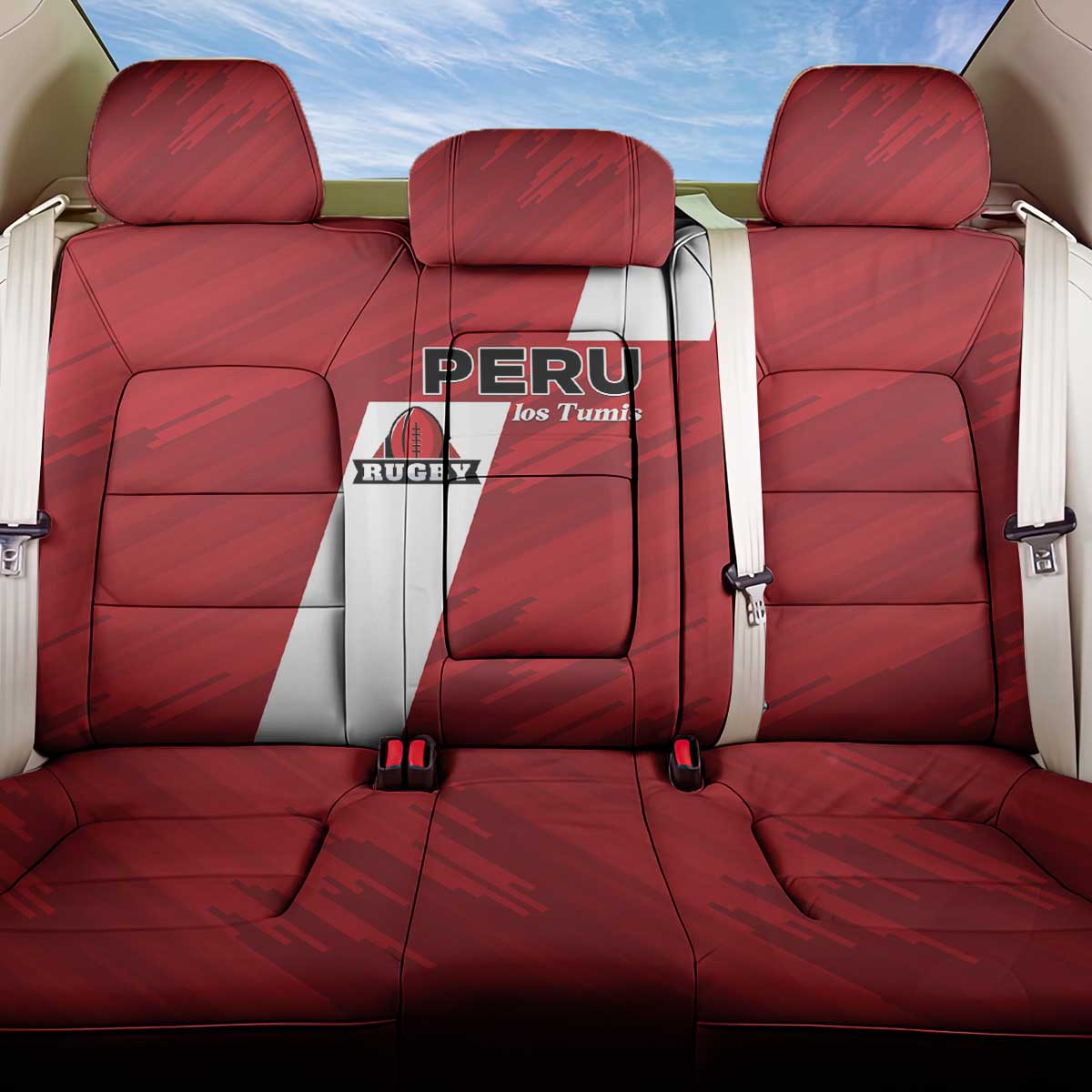 Rugby Peru Back Car Seat Cover Los Tumis Go Champions