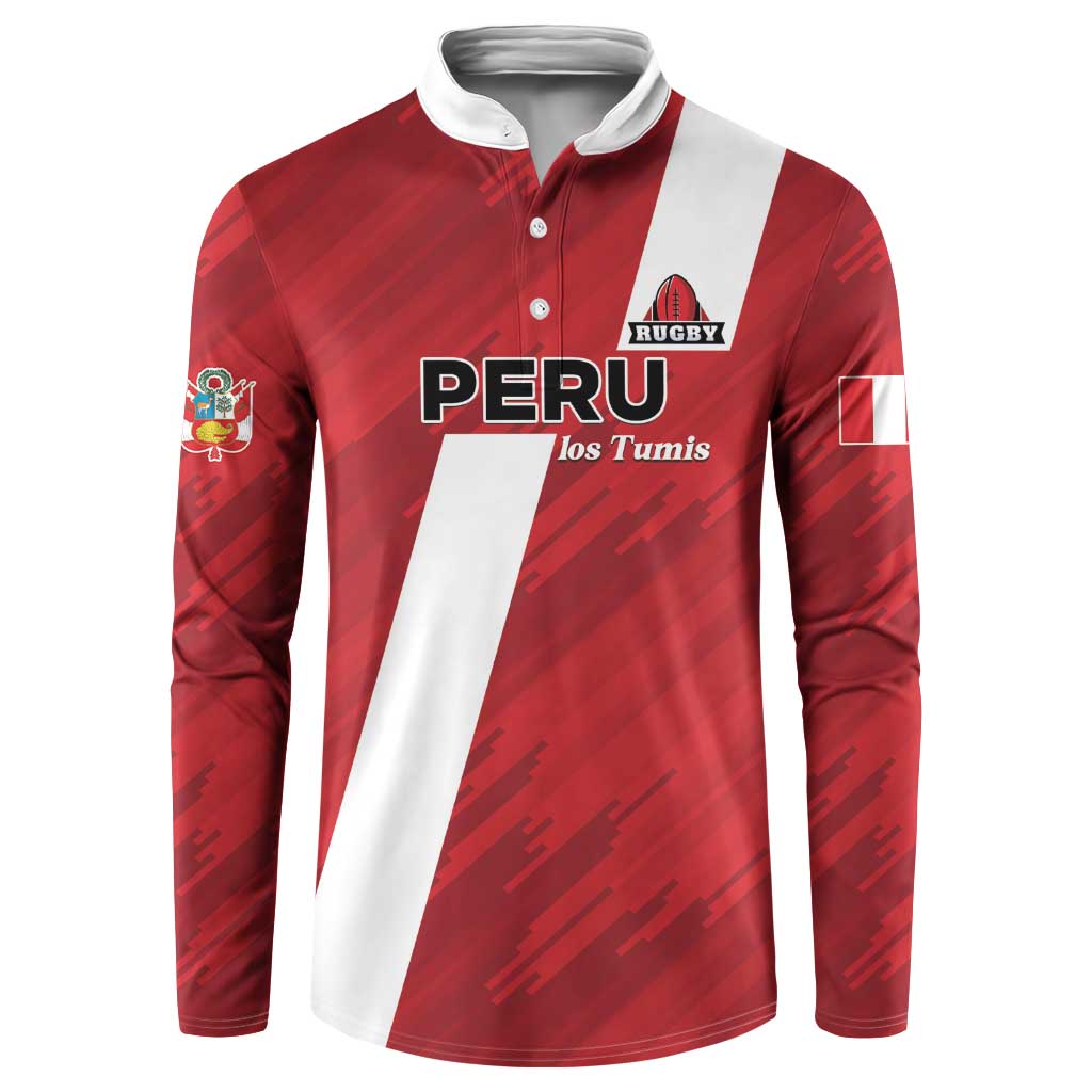 Custom Rugby Peru Button Sweatshirt Los Tumis Go Champions