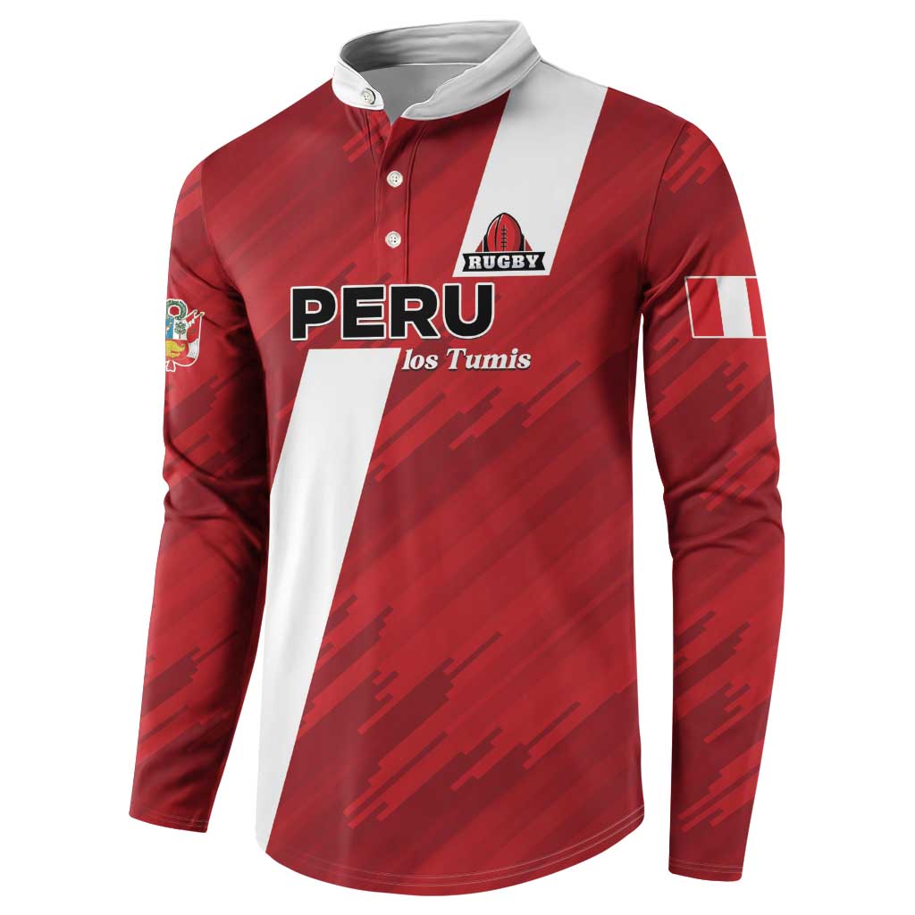 Custom Rugby Peru Button Sweatshirt Los Tumis Go Champions