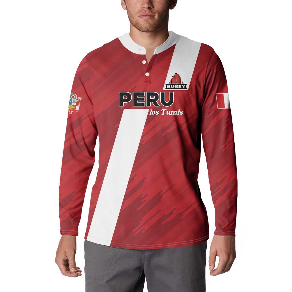 Custom Rugby Peru Button Sweatshirt Los Tumis Go Champions