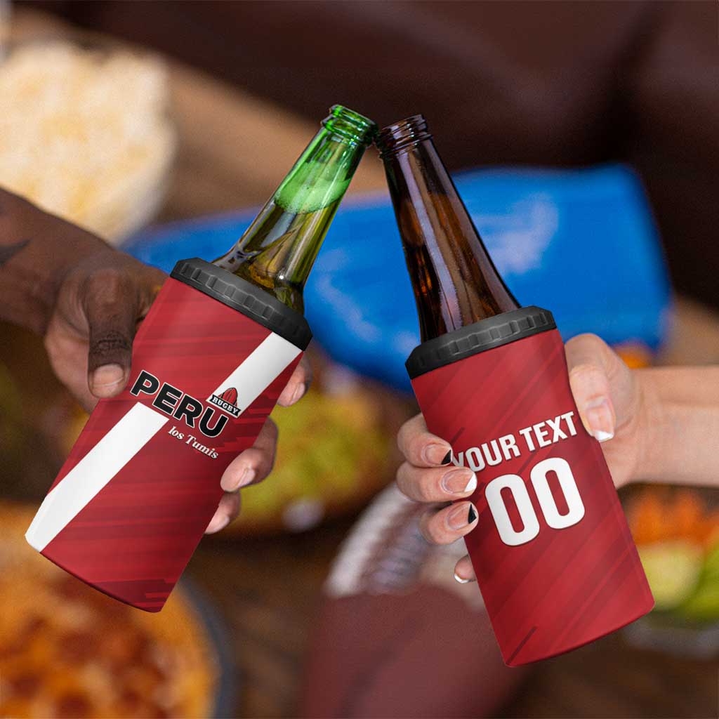 Custom Rugby Peru 4 in 1 Can Cooler Tumbler Los Tumis Go Champions