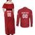 Custom Rugby Peru Couples Matching Off Shoulder Maxi Dress and Long Sleeve Button Shirt Los Tumis Go Champions
