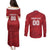 Custom Rugby Peru Couples Matching Puletasi and Long Sleeve Button Shirt Los Tumis Go Champions