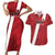 Custom Rugby Peru Couples Matching Short Sleeve Bodycon Dress and Hawaiian Shirt Los Tumis Go Champions