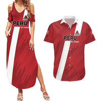 Custom Rugby Peru Couples Matching Summer Maxi Dress and Hawaiian Shirt Los Tumis Go Champions
