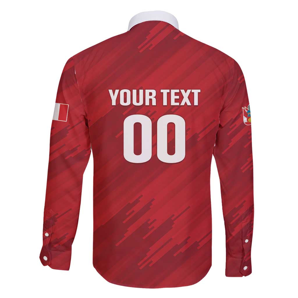 Custom Rugby Peru Family Matching Long Sleeve Bodycon Dress and Hawaiian Shirt Los Tumis Go Champions