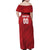 Custom Rugby Peru Family Matching Off Shoulder Maxi Dress and Hawaiian Shirt Los Tumis Go Champions