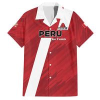 Custom Rugby Peru Family Matching Short Sleeve Bodycon Dress and Hawaiian Shirt Los Tumis Go Champions