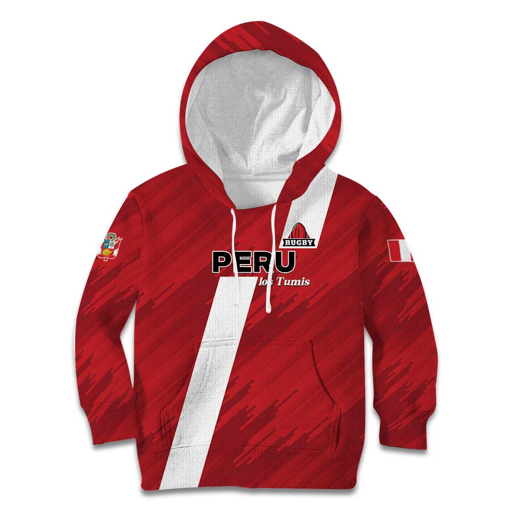 Custom Rugby Peru Kid Hoodie Los Tumis Go Champions