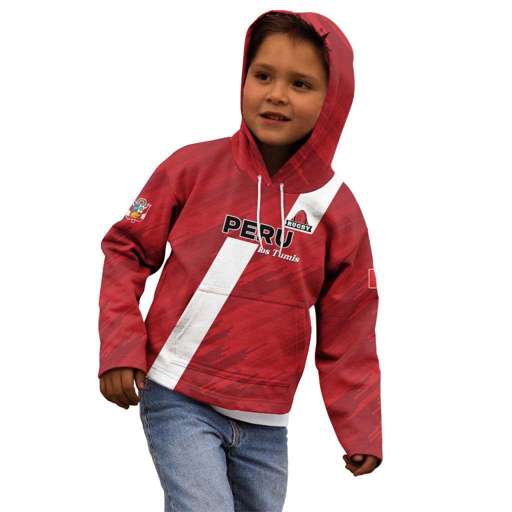 Custom Rugby Peru Kid Hoodie Los Tumis Go Champions