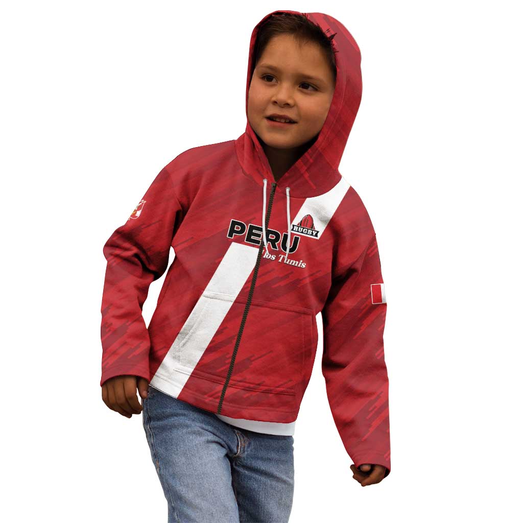 Custom Rugby Peru Kid Hoodie Los Tumis Go Champions