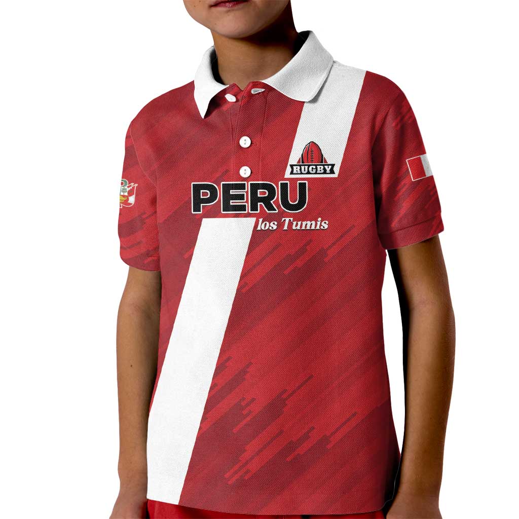 Custom Rugby Peru Kid Polo Shirt Los Tumis Go Champions