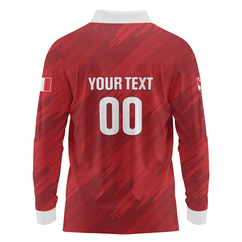 Custom Rugby Peru Long Sleeve Polo Shirt Los Tumis Go Champions