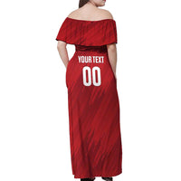Custom Rugby Peru Off Shoulder Maxi Dress Los Tumis Go Champions
