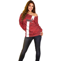 Custom Rugby Peru Off Shoulder Sweater Los Tumis Go Champions
