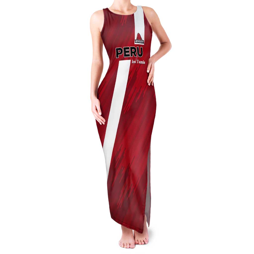 Custom Rugby Peru Tank Maxi Dress Los Tumis Go Champions