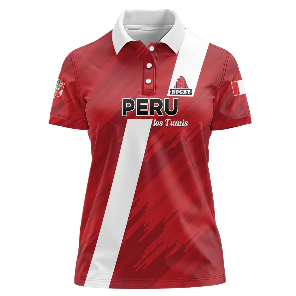 Custom Rugby Peru Women Polo Shirt Los Tumis Go Champions