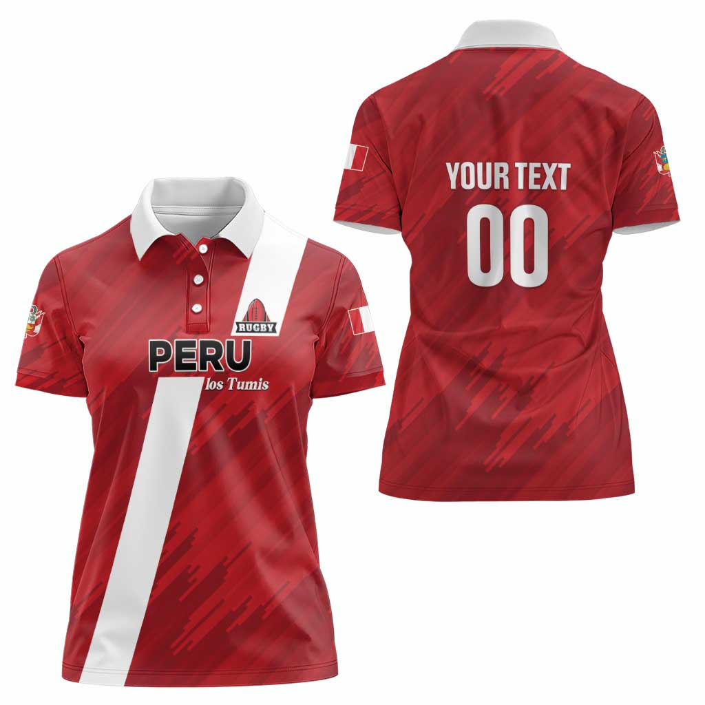 Custom Rugby Peru Women Polo Shirt Los Tumis Go Champions