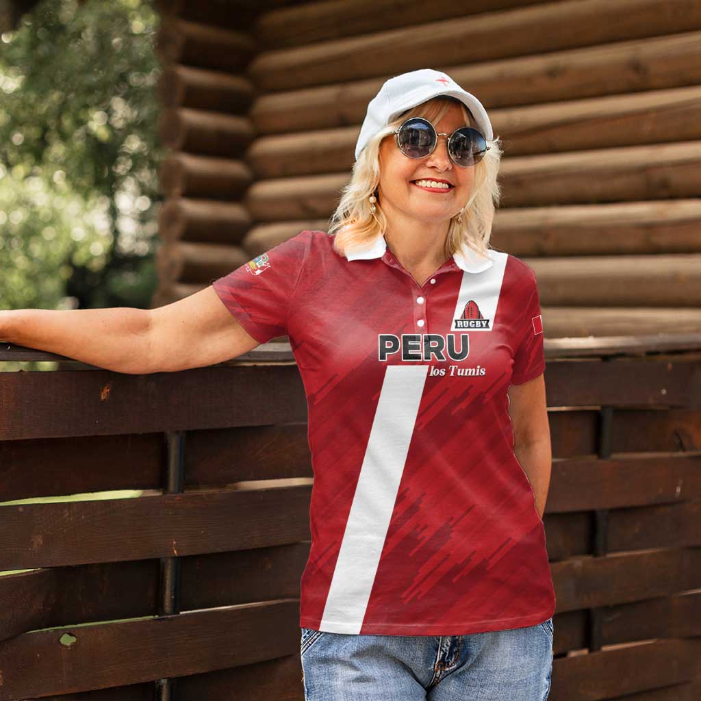 Custom Rugby Peru Women Polo Shirt Los Tumis Go Champions