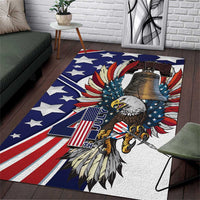USA 4th Of July Area Rug United State Eagle Liberty Bell