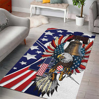 USA 4th Of July Area Rug United State Eagle Liberty Bell