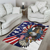 USA 4th Of July Area Rug United State Eagle Liberty Bell