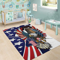 USA 4th Of July Area Rug United State Eagle Liberty Bell