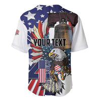 Personalized USA 4th Of July Baseball Jersey United State Eagle Liberty Bell