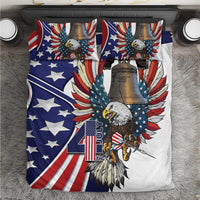 USA 4th Of July Bedding Set United State Eagle Liberty Bell