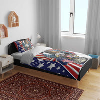 USA 4th Of July Bedding Set United State Eagle Liberty Bell