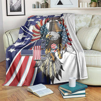 USA 4th Of July Blanket United State Eagle Liberty Bell