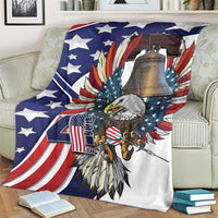 USA 4th Of July Blanket United State Eagle Liberty Bell