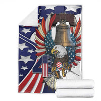 USA 4th Of July Blanket United State Eagle Liberty Bell