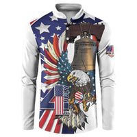 Personalized USA 4th Of July Button Sweatshirt United State Eagle Liberty Bell