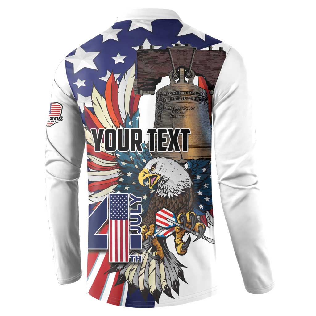 Personalized USA 4th Of July Button Sweatshirt United State Eagle Liberty Bell