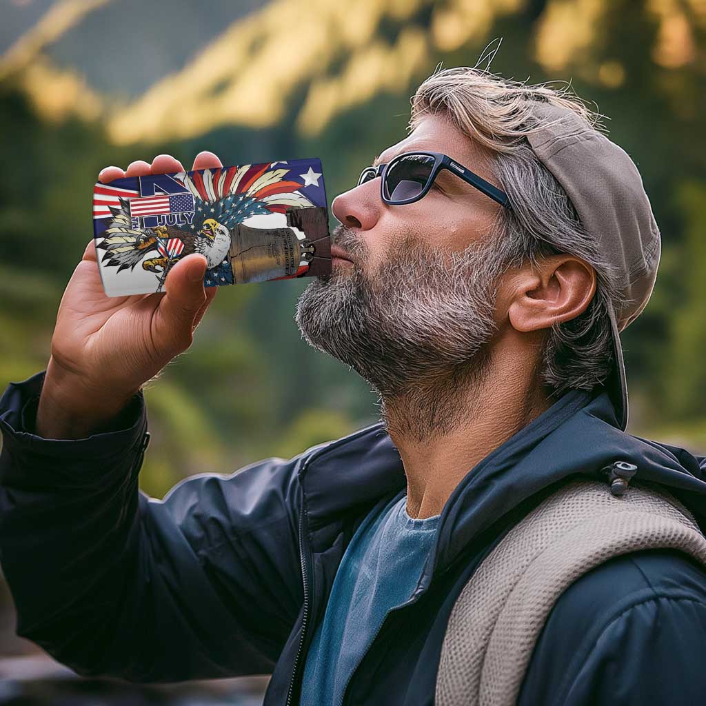 Personalized USA 4th Of July 4 in 1 Can Cooler Tumbler United State Eagle Liberty Bell