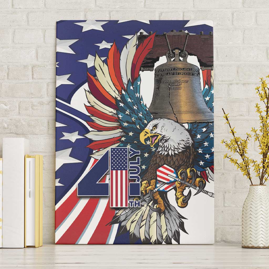 USA 4th Of July Canvas Wall Art United State Eagle Liberty Bell