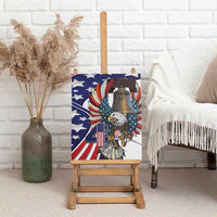 USA 4th Of July Canvas Wall Art United State Eagle Liberty Bell