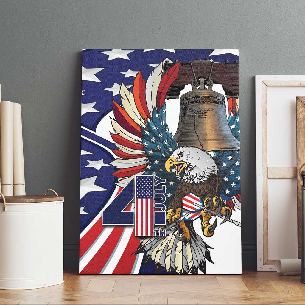 USA 4th Of July Canvas Wall Art United State Eagle Liberty Bell