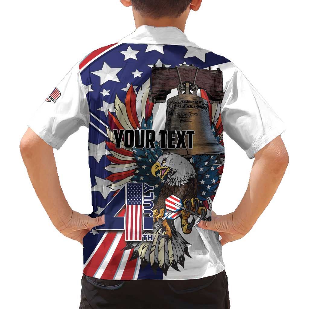 Personalized USA 4th Of July Family Matching Long Sleeve Bodycon Dress and Hawaiian Shirt United State Eagle Liberty Bell