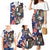 Personalized USA 4th Of July Family Matching Mermaid Dress and Hawaiian Shirt United State Eagle Liberty Bell