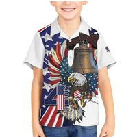 Personalized USA 4th Of July Family Matching Mermaid Dress and Hawaiian Shirt United State Eagle Liberty Bell