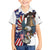 Personalized USA 4th Of July Family Matching Off The Shoulder Long Sleeve Dress and Hawaiian Shirt United State Eagle Liberty Bell