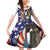 Personalized USA 4th Of July Family Matching Off Shoulder Short Dress and Hawaiian Shirt United State Eagle Liberty Bell