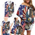 Personalized USA 4th Of July Family Matching Off Shoulder Short Dress and Hawaiian Shirt United State Eagle Liberty Bell